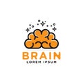 Brilliant brain logo design illustration logotype modern vector template