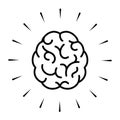 Brilliant brain vector icon