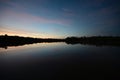 Sunset over Eco Pond in Everglades National Park, Florida. Royalty Free Stock Photo