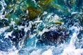 Abstract background sea water foam in blue green Royalty Free Stock Photo