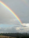 Rainbow across blue sky over Hardwick Hall Royalty Free Stock Photo