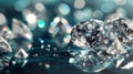 Brilliant cut diamonds sparkle intensely Royalty Free Stock Photo