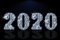 Brilliant diamond New 2020 year, vector