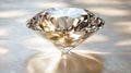 A Brilliant Diamond Reflecting Light On A Soft Surface Royalty Free Stock Photo