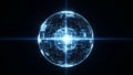 Brilliant Digital Sphere Futuristic Global Network Data AI Technology Concept Background Royalty Free Stock Photo