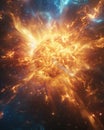 The brilliant explosion of a supernova Royalty Free Stock Photo