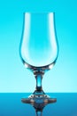 Brilliant glass with a blue background Royalty Free Stock Photo