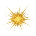 Golden Sparkle Burst: A Dazzling Explosion of Glittering Radiance Royalty Free Stock Photo