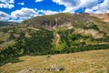 Brilliant Green Panoramic Views from the Old Fall River Road, Rocky Mountain National Park, Colorado Royalty Free Stock Photo