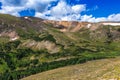 Brilliant Green Panoramic Views from the Old Fall River Road, Rocky Mountain National Park, Colorado Royalty Free Stock Photo