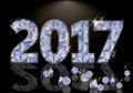 Brilliant Happy New Year 2017, vector Royalty Free Stock Photo