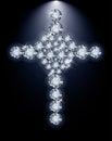 Brilliant heart and Christian Cross
