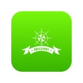 Brilliant icon green vector