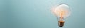 Brilliant Ideas Exploding From Light Bulb symbolizing innovation creativity inspiration brainstorming and growth Royalty Free Stock Photo