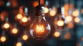 Brilliant Light Bulb Symbolizing Innovative Thinking and Creativity Royalty Free Stock Photo