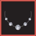 Brilliant necklace vector Royalty Free Stock Photo