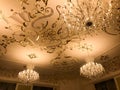 Brilliant old vintage antique beautiful classical palace beautiful luxury crystal glass expensive chandelier