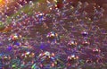 Brilliant Purple Rainbow Drops Background Texture Royalty Free Stock Photo