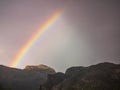 A brilliant rainbow over the outskirts of Tucson