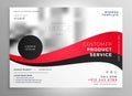 Brilliant red business brochure presentation template background