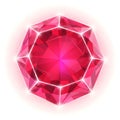 Brilliant Red Ruby Gemstone Illustration Royalty Free Stock Photo