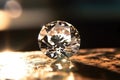 Brilliant Roundcut Diamond, Sparklipng In The Sunlight. Generative AI Royalty Free Stock Photo