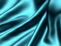 Brilliant Satin Sheet - Jewel Blue Silk Folded Background Royalty Free Stock Photo