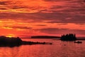 Brilliant sunrise in coastal Maine