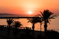 Brilliant vacation destination beach sunrise, Yasmine Hammamet, Tunisia, Africa Royalty Free Stock Photo