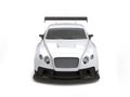 Brilliant white modern super car - front view