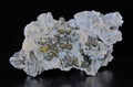 Brilliant zinc blend crystals, Sphalerite in quartz Royalty Free Stock Photo