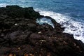 Brimketill natural pool on the coast in Iceland reykjanes peninsula