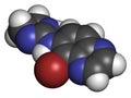 Brimonidine alpha2-adrenergic drug molecule. Used in treatment of open-angle glaucoma, ocular hypertension and rosacea