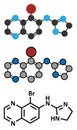 Brimonidine alpha2-adrenergic drug molecule. Used in treatment of open-angle glaucoma, ocular hypertension and rosacea