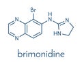 Brimonidine alpha2-adrenergic drug molecule. Used in treatment of open-angle glaucoma, ocular hypertension and rosacea. Skeletal.