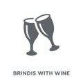Brindis with wine glasses icon from Drinks collection. Royalty Free Stock Photo