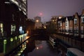 BrindleyPlace Birmingham at night