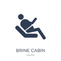 Brine cabin icon. Trendy flat vector Brine cabin icon on white b