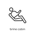 Brine cabin icon. Trendy modern flat linear vector Brine cabin i