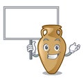 Bring board amphora character cartoon style