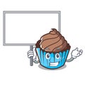 Bring board chocolate cupcake character cartoon