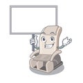 Bring board massage chair isolated in the character
