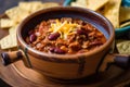 Bring on the Comfort with a Macro Shot of Delicious and Nostalgic Homemade Chili con Carne