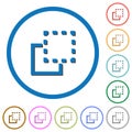 Bring element to front icons with shadows and outlines