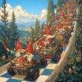 Fantasy Adventure: Garden Gnomes on a Rollercoaster Ride