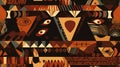 Seamless Africa Abstract Geometric Shapes Pattern