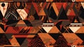 Seamless Africa Abstract Geometric Shapes Pattern