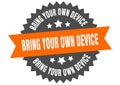 bring your own device sign. bring your own device circular band label. bring your own device sticker Royalty Free Stock Photo