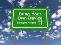 Bring your own device sign Royalty Free Stock Photo