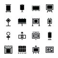 Display board flat icons
